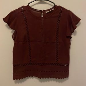 Maroon crop top